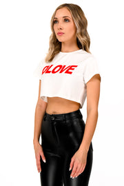 DLOVE RACER CROP-TEE