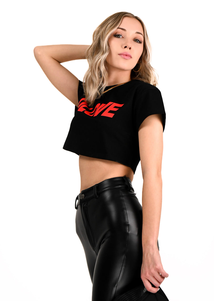 DLOVE RACER CROP-TEE