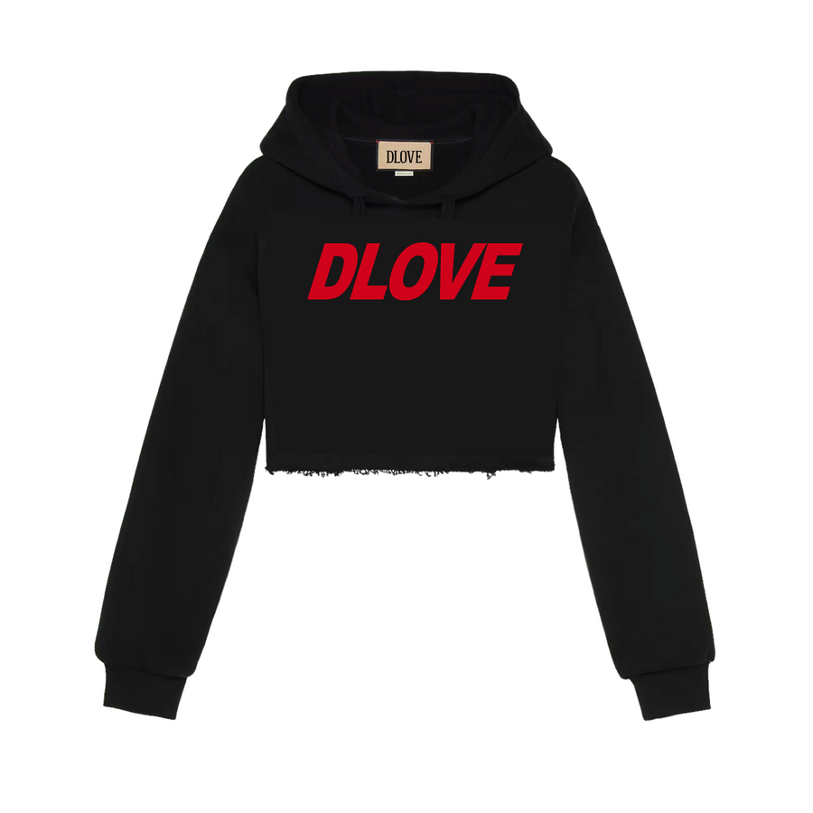 DLOVE RACER CROP HOODIE
